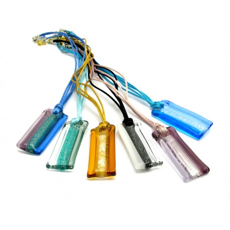 70% di Sconto - Pendente in Vetro di Murano - Mod. Riviera - 40x20 mm (Colori assortiti)