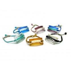 70% off - Murano Glass Bracelet, Mod. Riviera, 35x20 mm (Available in assorted Colours)