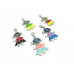 Murano Glass, Charms Bambolina, made with Murrina (Assorted Colors)