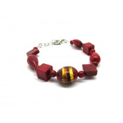Murano Glass Bracelet - Mod. Annamaria, 21 cm (Available in 2 Colours)