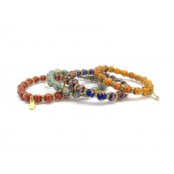 Murano Glass Bracelet - Mod. Fortuna, 21 cm (Available in 10 Colours)