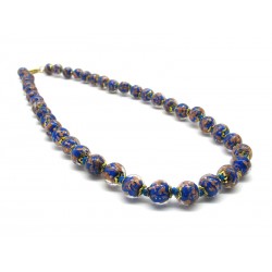 Murano Glass Necklace - Mod. Sommerso, 43 cm (Available in 5 shades of color)
