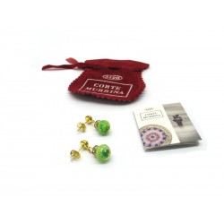 32 Paia di Orecchini in Vetro di Murano - Mod. Chiara, 8 mm (Disponibile in Colori Ass.)