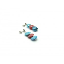 Murano Glass Earrings - Mod. Monica , 40 mm (Available in 3 Colours)