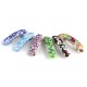 Murano Glass Hair Clips, rectangular small shape, 60x10 mm