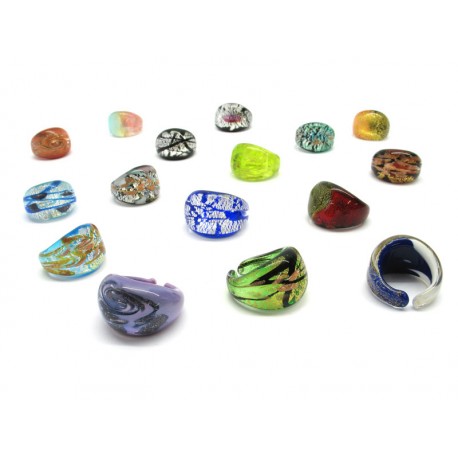 Ring in Murano Glass - Mod. Laguna (Assorted Colours)