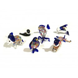 Piccoli Animali in vetro di Murano, 60x35 mm (Colori assortiti)