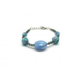 Murano Glass Bracelet - Mod. Valeria, 21 cm (Available in 4 Colours)