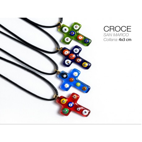 Croce in Vetro di Murano 4x3cm