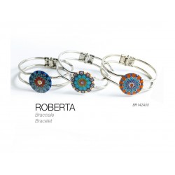 Murano Glass Bracelet - Mod. Roberta, with Murrina 26 mm (Available in assorted Colours)