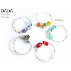 Bracciale in Vetro di Murano - Mod. Dadà, 21 cm (Colori Assortiti)
