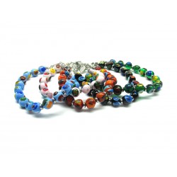 Murano Glass Bracelet - Mod. Mosaico, 21 cm (Available in 10 Assorted Colours)