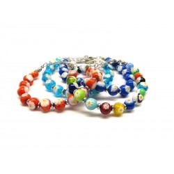 Murano Glass Bracelet - Mod. Margherita 21 cm (Available in 10 Colours)