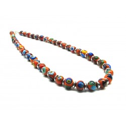Murano Glass Necklace - Mod. Mosaico, 43 cm (Available in 10 shades of color)