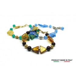 Bracciale in Vetro di Murano - Mod. Barbara, 21 cm (Disponibile in 3 Colori)