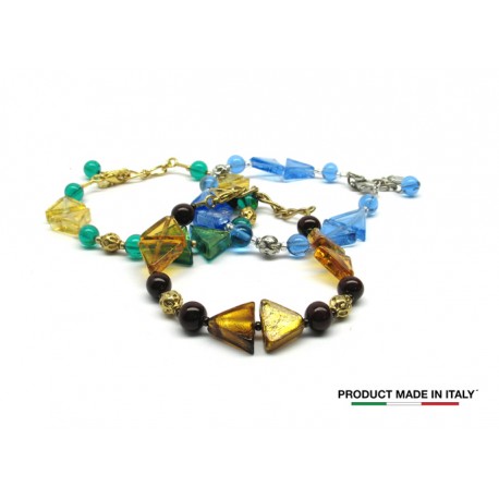Bracciale in Vetro di Murano - Mod. Barbara, 21 cm (Disponibile in 3 Colori)