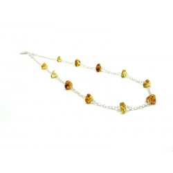 Collana in Argento con Perle di Murano, Mod. Jolanda (45 cm) Disponibile in 4 Colori)