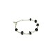 Silver Bracelet with Murano Beads, Mod. Jolanda - 21 cm (Available in 4 Colors)