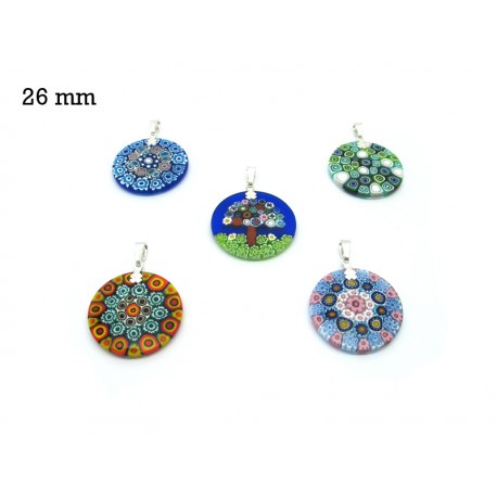 Murrina Pendant Mod. Fortuny, 26 mm in diameter (Available in 15 assorted Colours)