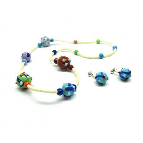 50% di Sconto - Collana in Vetro di Murano - Mod. Brasilia 60 cm (Disponibile in Colori assortiti)