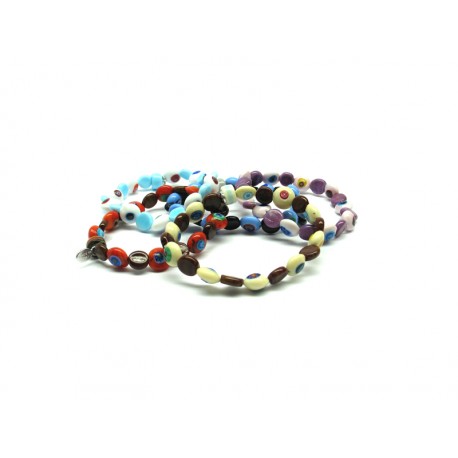 Murano Glass Bracelet - Mod. Mentina cm 21 (Available in 3 Colours)