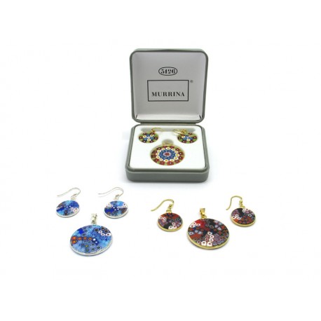 Murrina Millefiori Set in Sterling Silver, 23 mm in diameter (Available in 15 assorted Colours)