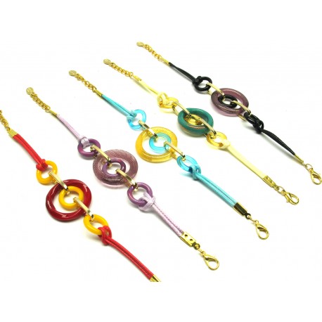 Murano Glass Bracelet - Mod. Capri 21 cm (Available 10 colors)