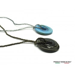 Collana in Vetro di Murano - Mod. Emma, 60 cm (Disponibile in 2 Colori)