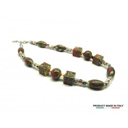 50 % di Sconto - Collana in Vetro di Murano - Mod. Petra 45 cm