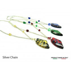 Murano Glass Necklace - Mod. Irene 45 cm (Available in 4 Colors)