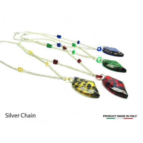 Collana in Vetro di Murano - Mod. Irene, 45 cm (Disponibile in 4 Colori)