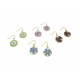 Murrina Millefiori Earrings, in Sterling Silver, 14 mm in diameter (Available in 15 assorted Colours)