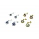 Murrina Millefiori Earrings, in Sterling Silver, 10 mm in diameter (Available in 15 assorted Colours)