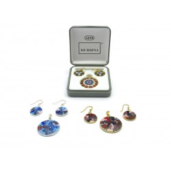 Murrina Millefiori Set, in Sterling Silver, 23 mm in diameter (Available in 15 assorted Colours)