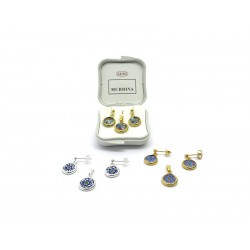 Murrina Millefiori Set, in Sterling Silver, 10 mm in diameter (Available in 15 assorted Colours)