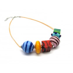 Murano Glass Necklace - Mod. Zulù, 45 cm (Available in assorted Colours)