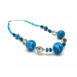 Murano Glass Necklace - Mod. Lisa, 50 cm (Available in 4 Colours)