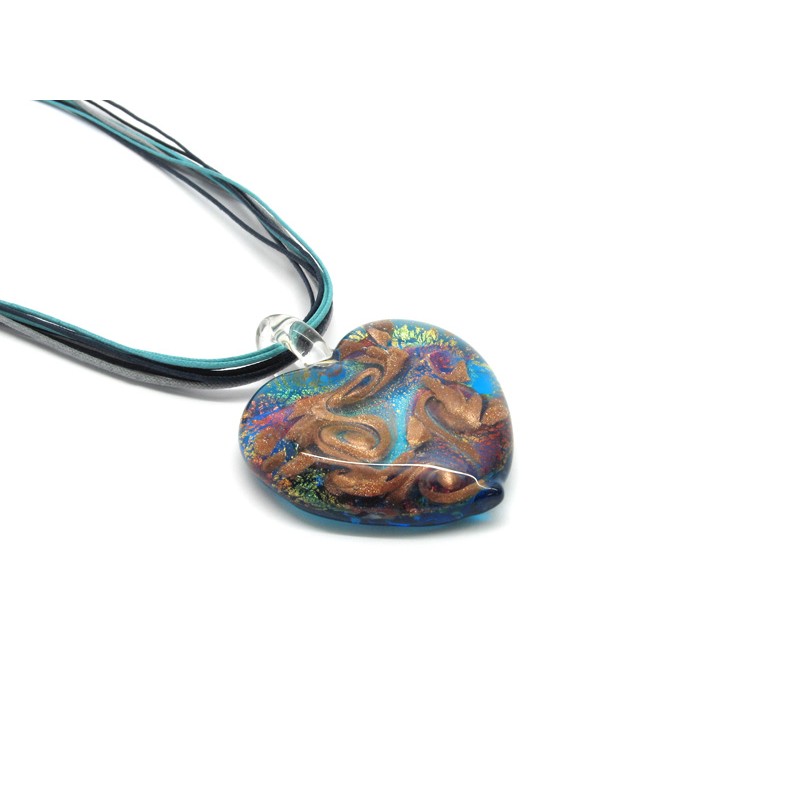 Collana In Vetro Di Murano Per Donna – Gioiello Artistico Artigianale Italiano, Stile Antico E Tradizionale