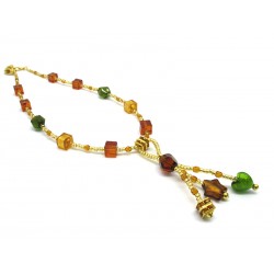 Collana in Vetro di Murano - Mod. Caravella, 50 cm (Disponibile in 4 Colori)