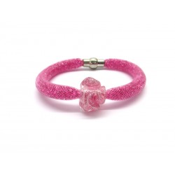 Bracciale in Vetro di Murano - Mod. Rosa del Deserto, 21 cm (Colori Assortiti)