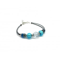Murano Glass Bracelet - Mod. Elettra, 21 cm (Available in 3 Colours)