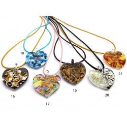 Cuore in Vetro di Murano - Mod. Passione - 30x30 mm (Disponibile in 6 Colori)