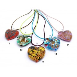 Murano Glass Heart - Mod. Passione - 30x30 mm (Available in 5 assorted Colours)