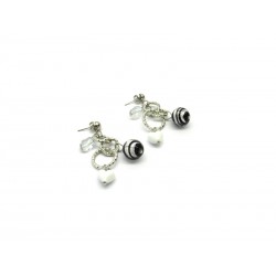 Murano Glass Earrings - Mod. Charms, 30x10 mm (Available in 2 Colours)