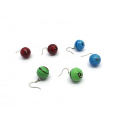 Murano Glass Earrings - Mod. Zulù, 16 mm (Available in assorted Colours)