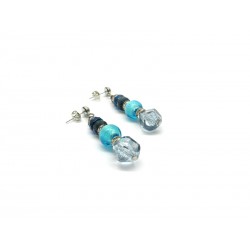 Murano Glass Earrings - Mod. Elettra, 40 mm (Available in 3 Colours)