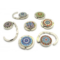 Handbags Hangers in Murano Glass and metal, 45x10 mm (Available in assorted Colours)