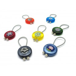 Murano Glass Keychain, 34x10 mm (Available in assorted Colours, Trasparent and Mother)