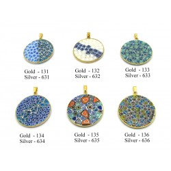 Murrina Pendant in Sterling Silver (B36) Rialto Design, 36 mm in diameter