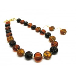 Parure in vetro di Murano Mod. Alba, 50 cm (Disponibile in 4 Colori)